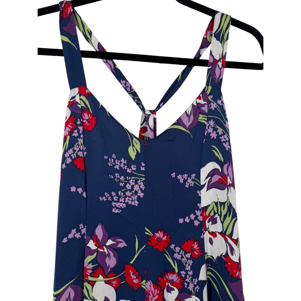 Madewell Women's Cami Maxi Dress Orchid Bouquet Blue Floral Size 6 Resortwear - Picture 7 of 15